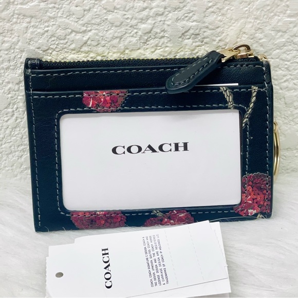 Coach Mini Skinny Id Case With Cherry Print NWT - Picture 5 of 9